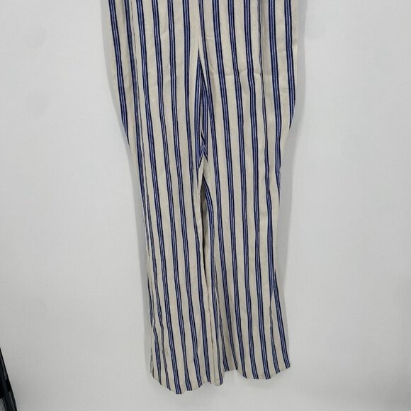 BCBG Generation Women's Size 8 Jumpsuit Gardenia Peplum Sleeveless Stripe Romper - Picture 14 of 16